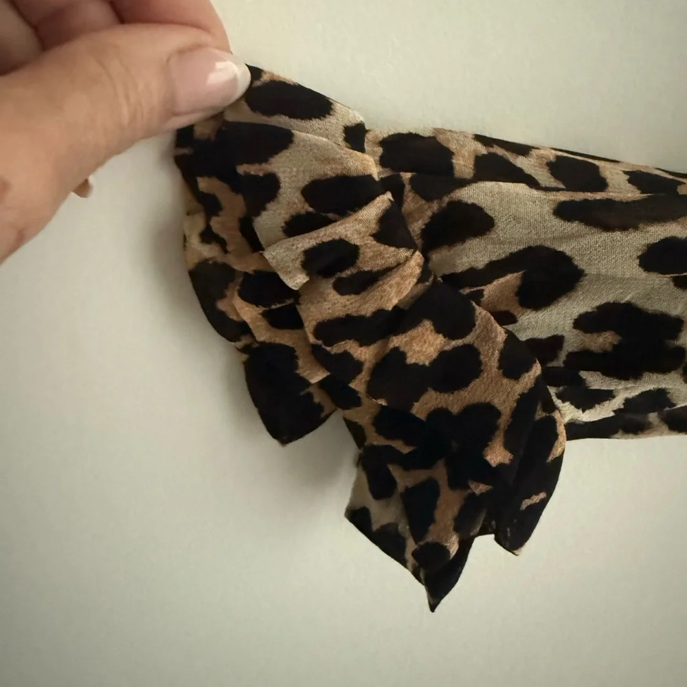 Ganni Animal Print Ruffle dress - Picture 4 of 5